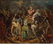 Scheffer Ary Death of Gaston de Foix in the Battle of Ravenna on 11 April 1512  - Hermitage